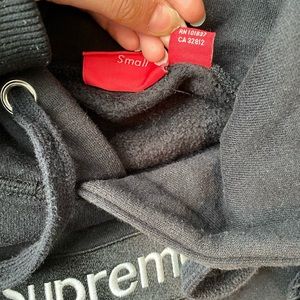 Black supreme box logo hoodie
